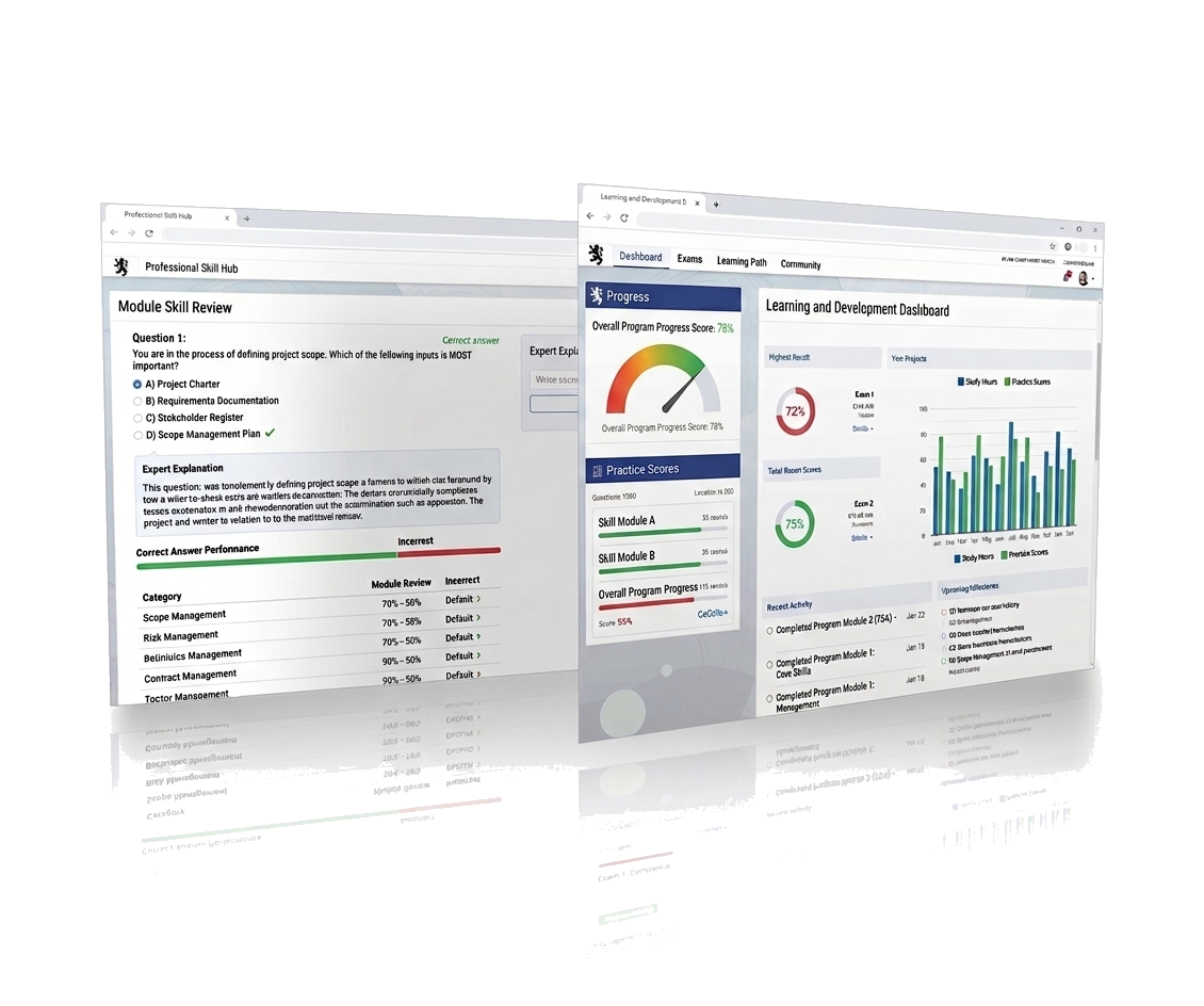 Landscape Exam progress dashboard preview